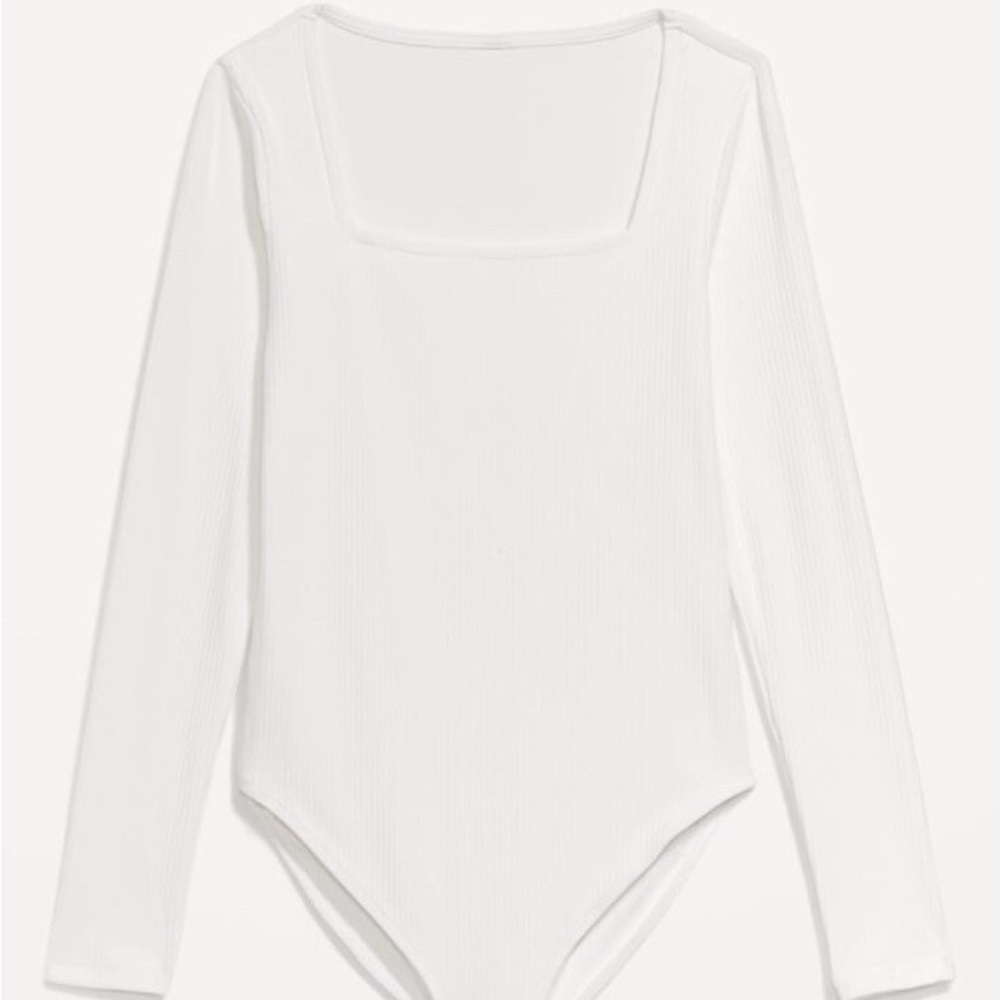 Old Navy White Long Sleeve Bodysuit